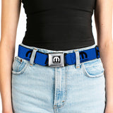 MOPAR Logo Full Color Black White Seatbelt Belt - MOPAR Text/Logo Blue/Black Webbing