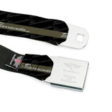 BARRACUDA Script Logo Full Color Black White Seatbelt Belt - BARRACUDA Script Stripe/Monogram Black/Gray/Olive/Silver Webbing