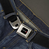 Dodge Red Rhombus Seatbelt Belt - Black