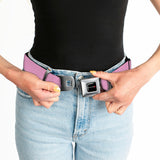 Dodge Red Rhombus Seatbelt Belt - Baby Pink Webbing