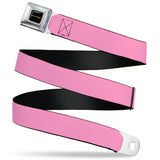 Dodge Red Rhombus Seatbelt Belt - Baby Pink Webbing