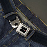 Dodge Red Rhombus Seatbelt Belt - Black Panel Webbing