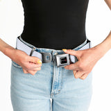 Dodge Red Rhombus Seatbelt Belt - White Webbing