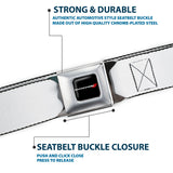 Dodge Red Rhombus Seatbelt Belt - White Webbing