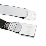 Dodge Red Rhombus Seatbelt Belt - White Webbing