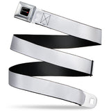 Dodge Red Rhombus Seatbelt Belt - White Webbing