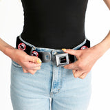 Dodge Red Rhombus Full Color Seatbelt Belt - DODGE SCAT PACK CLUB Bumblebee Logo Black/Red/White Webbing