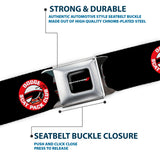 Dodge Red Rhombus Full Color Seatbelt Belt - DODGE SCAT PACK CLUB Bumblebee Logo Black/Red/White Webbing