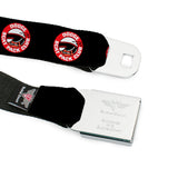 Dodge Red Rhombus Full Color Seatbelt Belt - DODGE SCAT PACK CLUB Bumblebee Logo Black/Red/White Webbing