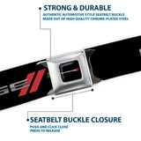 Dodge Red Rhombus Full Color Seatbelt Belt - Dodge Red Rhombus REPEAT Webbing