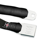 DODGE Full Color Gray Red Seatbelt Belt - Dodge 100th Anniversary Logo Black-Gray Fade/Red Webbing