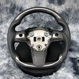 2017-2023 Tesla Model 3 Carbon Fiber Steering Wheel — Round