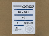 Volk Racing CE28N+ M-Spec 18x10 +40 5x120 Shining Light Metal - Civic Type R / Integra Type S (Set of 4)