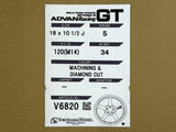Advan Racing GT Beyond-R 18x9.5 +22 / 18x10.5 +34 5x120 Machining & Diamond Cut - F8X M2/M3/M4 (Set of 4)