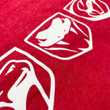 Mens T-Shirt Dodge Viper Tri-Logo (Heather Red) - FINAL SALE
