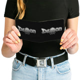 Bi-Fold Wallet - Vintage Dodge DEMON Logo Black Silver-Fade