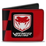 Bi-Fold Wallet - VIPER RACING Logo Checker Red/Black