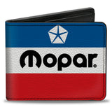 Bi-Fold Wallet - MOPAR Chrysler Logo White Blue Red Black