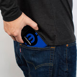 Bi-Fold Wallet - MOPAR Logo Stripe2 Black Blue