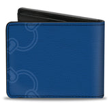 Bi-Fold Wallet - MOPAR 1937-1947 Logo-USE CHRYSLER ENGINEERED MOPAR PARTS AND ACCESSORIES Blue Yellow Red
