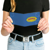 Bi-Fold Wallet - MOPAR 1937-1947 Logo-USE CHRYSLER ENGINEERED MOPAR PARTS AND ACCESSORIES Blue Yellow Red