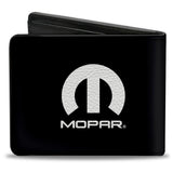 Bi-Fold Wallet - MOPAR Logo Black Silver Gradient