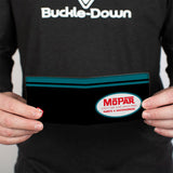 Bi-Fold Wallet - MOPAR 1954-1958 Logo + Chrysler Logo Top Stripe Black Blue Red White