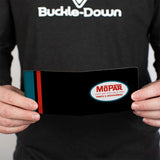 Bi-Fold Wallet - MOPAR 1954-1958 Logo + Side Stripe Black Blue Red