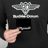 Bi-Fold Wallet - PLYMOUTH Text Stripe Black White Red