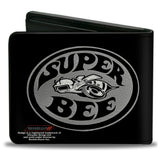 Bi-Fold Wallet - Dodge SUPER BEE Logo Black Grays White