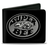 Bi-Fold Wallet - Dodge SUPER BEE Logo Black Grays White