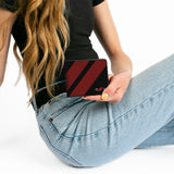 Bi-Fold Wallet - Dodge Rhombus Stripe Demon Hellcat Icon Black Red White