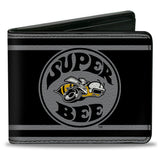 Bi-Fold Wallet - SUPER BEE Logo Stripes Black Gray