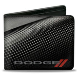 Bi-Fold Wallet - Dodge Red Rhombus Carbon Fiber