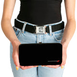 Hinged Wallet - DODGE Red Rhombus Corner Black Silver Red