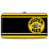Hinged Wallet - SUPER BEE Logo Stripes Black Yellow
