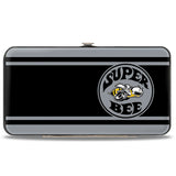 Hinged Wallet - SUPER BEE Logo Stripes Black Gray