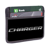Weekend Wallet - CHARGER Emblem Text Black Silver-Fade
