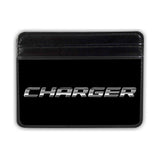 Weekend Wallet - CHARGER Emblem Text Black Silver-Fade