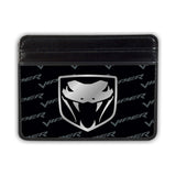 Weekend Wallet - Dodge Viper Logo w Text Black Gray Silver-Fade