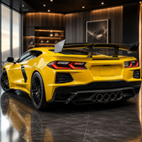 ZR1 Style Dry Carbon Fiber Rear Wing for Chevrolet Corvette C8 Z06