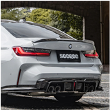 Carbon Fiber Rear Diffuser w/ Brake Light & Splitter for BMW G80 G81 M3 G82 G83 M4