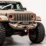 Jeep Gladiator Front Bumper Stubby 2020-2026 with Cube Lights and Light Bar