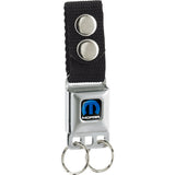 Keychain - MOPAR Logo Full Color Black Blue White