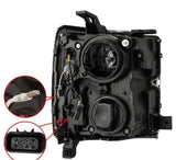 AlphaRex 15-19 Chevy Silverado 2500/3500 LUXX-Series Proj. Headlights Blk w/Actv SeqSig & SBDRL 880098 *Discontinued