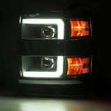 AlphaRex 15-19 Chevy 2500HD PRO-Series Proj Headlights Plank Jet Blk w/Activ Light/Seq Signal/DRL 880226 *Discontinued