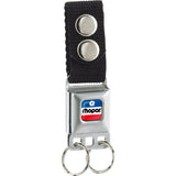 Keychain - MOPAR Chrysler Logo Full Color White Blue Red Black