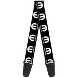 Guitar Strap - MOPAR Logo Repeat Black White