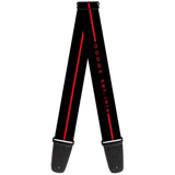 Guitar Strap - Dodge 100th Anniversary Logo Stripe Black Red