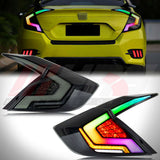 HRS 2016-21 Honda Civic 10th Gen Sedan LED Tail Lights V2 - RGB